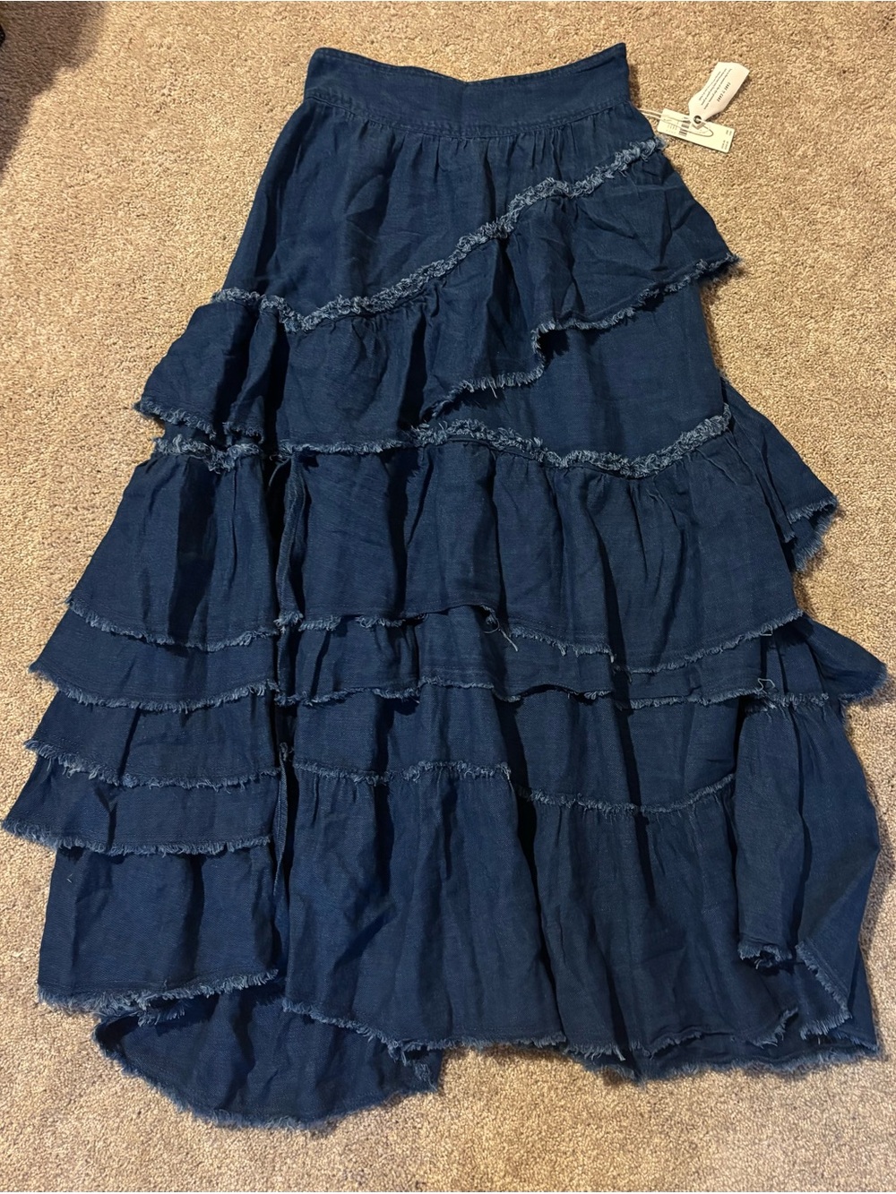 Pilcro Denim Tiered Ruffle Maxi Skirt - Picture 2 of 10